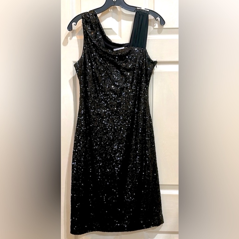 Calvin Klein black sequence dress size 8